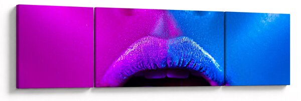 Obraz kolorowych ust (170x50 cm)