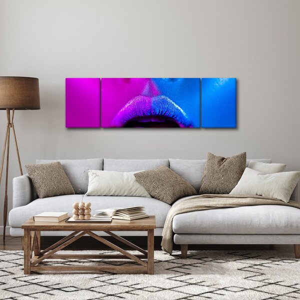 Obraz kolorowych ust (170x50 cm)