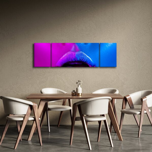Obraz kolorowych ust (170x50 cm)