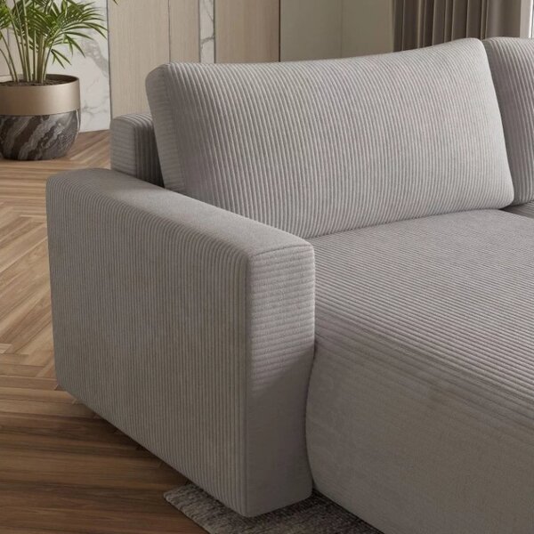 Ciemnozielona rozkładana narożna sofa TAFIRA, dwustronna