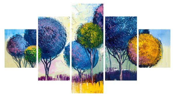Obraz drzew kopułowych, obraz olejny (125x70 cm)