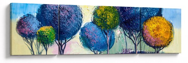 Obraz drzew kopułowych, obraz olejny (170x50 cm)