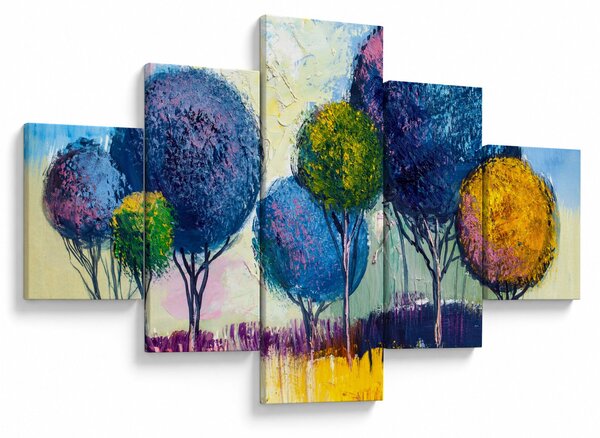 Obraz drzew kopułowych, obraz olejny (125x70 cm)