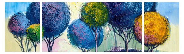 Obraz drzew kopułowych, obraz olejny (170x50 cm)