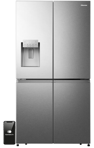 Lodówka HISENSE RQ760N4SASE MD Side by Side No Frost 178.5cm Srebrna Kostkarka Wi-Fi ConnectLife My Fresh Choice