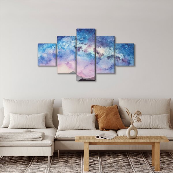 Obraz - Droga Mleczna, akwarela (125x70 cm)