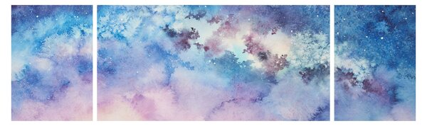 Obraz - Droga Mleczna, akwarela (170x50 cm)