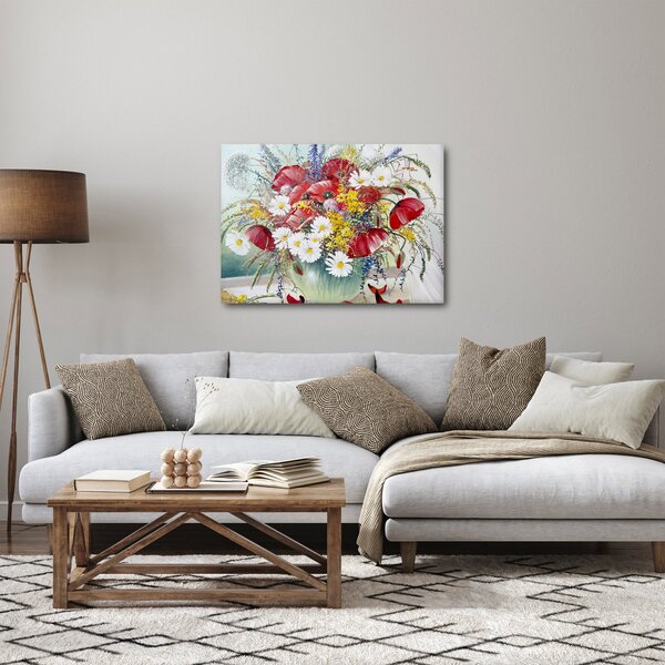 Obraz wazonu z dzikimi kwiatami (70x50 cm)
