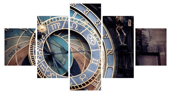 Obraz - Praski zegar astronomiczny, Praga (125x70 cm)