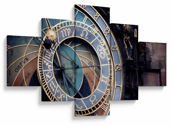 Obraz - Praski zegar astronomiczny, Praga (125x70 cm)