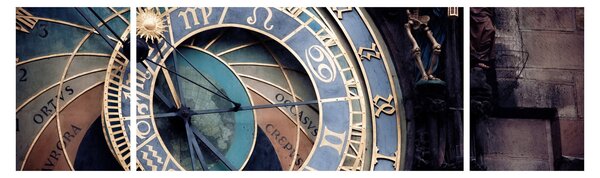 Obraz - Praski zegar astronomiczny, Praga (170x50 cm)