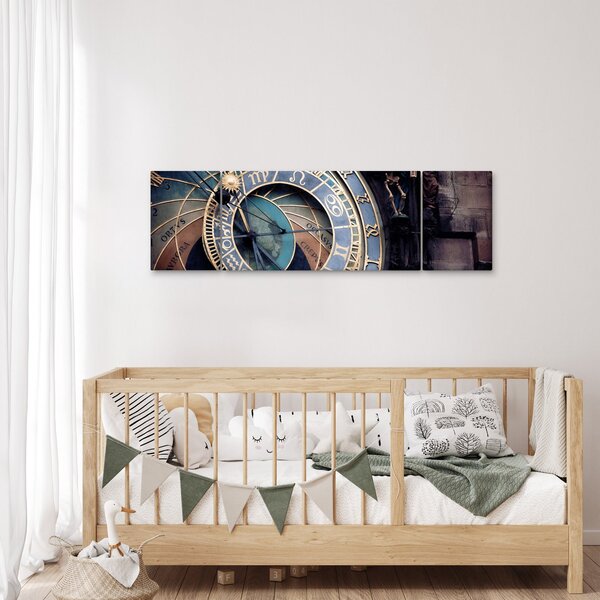 Obraz - Praski zegar astronomiczny, Praga (170x50 cm)