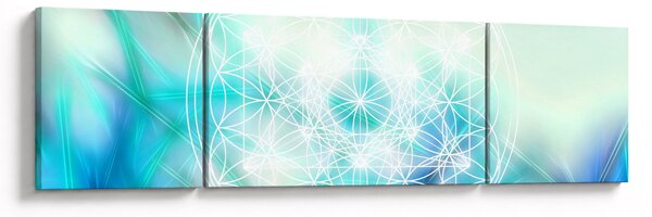 Obraz - Merkaba w turkusowym tle (170x50 cm)