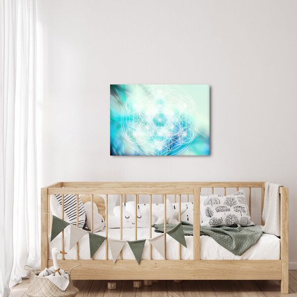 Obraz - Merkaba w turkusowym tle (70x50 cm)