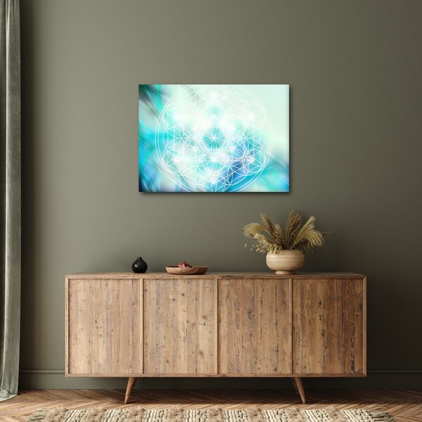 Obraz - Merkaba w turkusowym tle (70x50 cm)