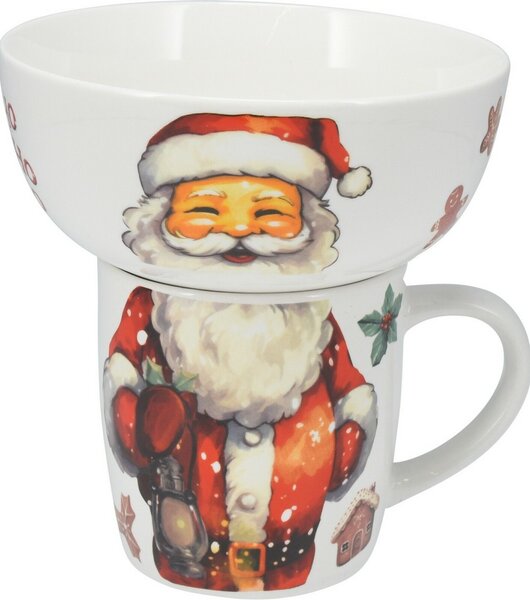 Zestaw śniadaniowy Santa, 2 szt., porcelana