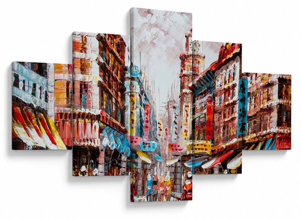 Obraz - Hong Kong, obraz olejny (125x70 cm)