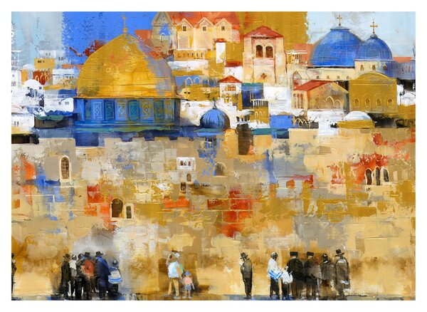 Obraz - Ściana płaczu, Jerozolima, Izrael (70x50 cm)