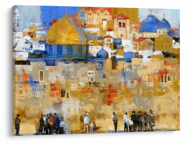 Obraz - Ściana płaczu, Jerozolima, Izrael (70x50 cm)