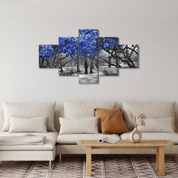 Obraz - Niebieskie drzewa, Central Park, New York (125x70 cm)