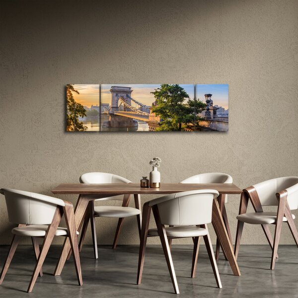 Obraz - Most nad rzeką, Budapeszt, Węgry (170x50 cm)