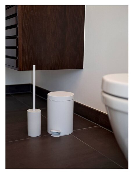 Biała porcelanowa szczotka do WC Solo − Zone
