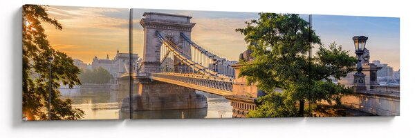 Obraz - Most nad rzeką, Budapeszt, Węgry (170x50 cm)