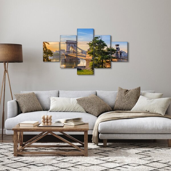 Obraz - Most nad rzeką, Budapeszt, Węgry (125x70 cm)