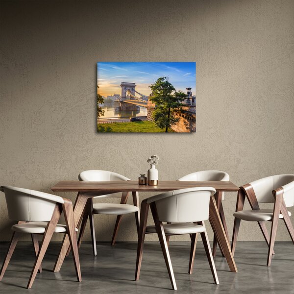 Obraz - Most nad rzeką, Budapeszt, Węgry (70x50 cm)
