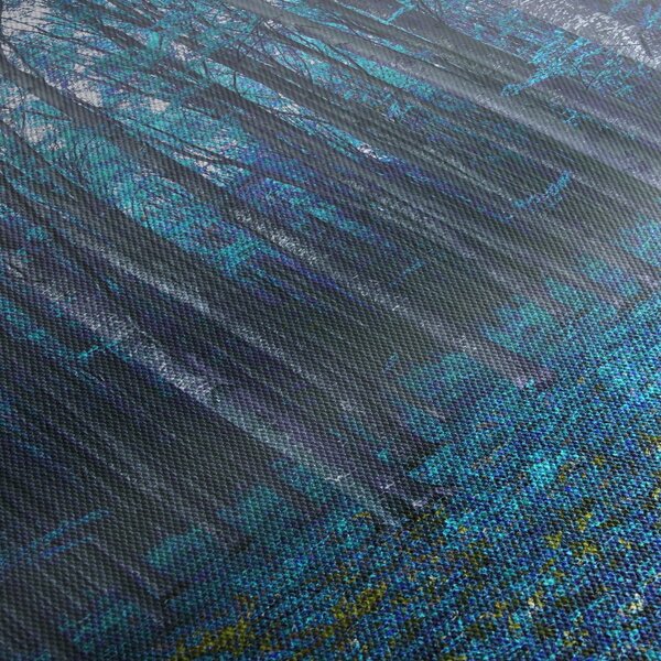 Obraz - Magiczny las (z zegarem) (90x30 cm)