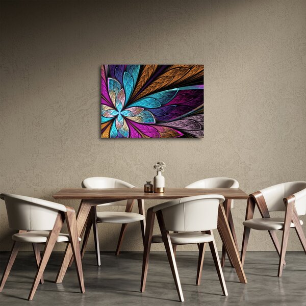 Obraz - Abstrakcja, kwiat (70x50 cm)