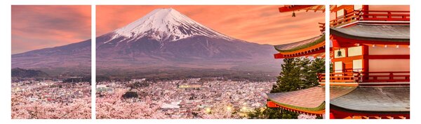 Obraz - Fujiyoshida, Japonia (170x50 cm)