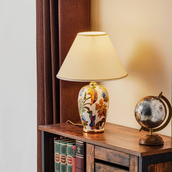 Austrolux Lampa stołowa Damasco, multikolor, salon / jadalnia, ceramika