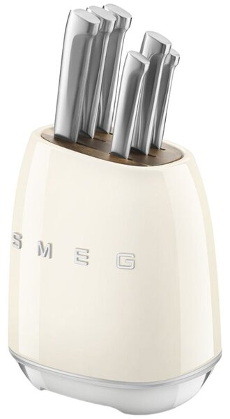 Zestaw noży SMEG 50's Style KBSF02CR Kremowy (7 elementów)