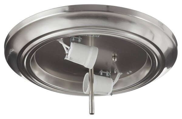 Westinghouse Lampa sufitowa Harwell, możliwość ściemniania, aluminiowy / szary / cynkowy, salon / jadalnia, metal, antyczny