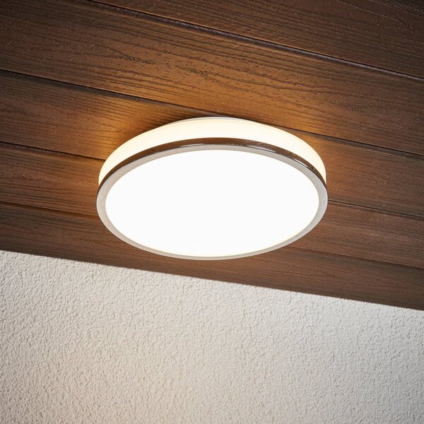 Lampa sufitowa Lyss Lindby, biały / opal, łazienka, szkło, nowoczesny