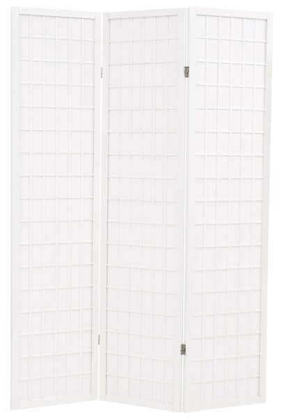 Składany parawan 3-panelowy w stylu japońskim, 120x170, biały