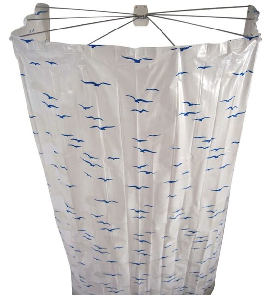 RIDDER Składana kabina prysznicowa Ombrella, 200 cm, niebieska, 58203