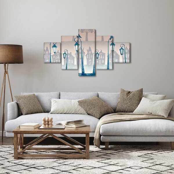 Obraz - Kruki strzegące miasta (125x70 cm)