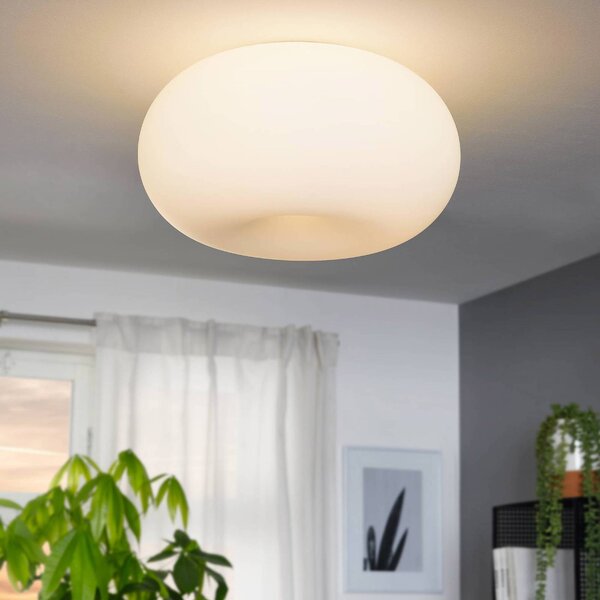 EGLO Lampa sufitowa Optica, możliwość ściemniania, biały / opal, przedpokój, metal, nowoczesny