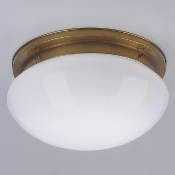 Berliner Messinglampen Lampa sufitowa Harry, możliwość ściemniania, mosiężny / złoty, salon / jadalnia, mosiądz, antyczny