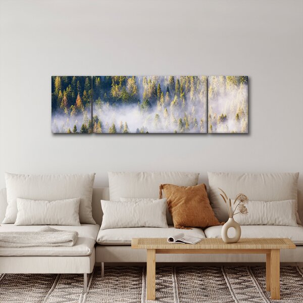 Obraz drzew we mgle (170x50 cm)
