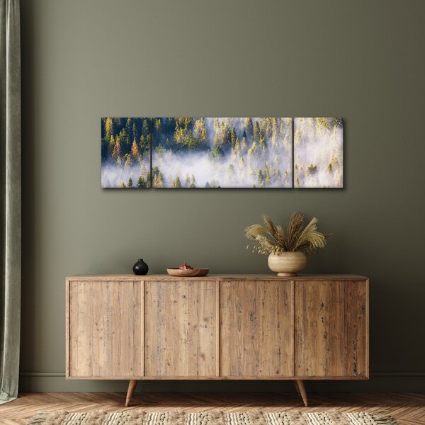 Obraz drzew we mgle (170x50 cm)