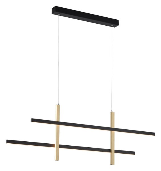Design hanging lamp black with gold incl. LED dimmable - Joy Oswietlenie wewnetrzne