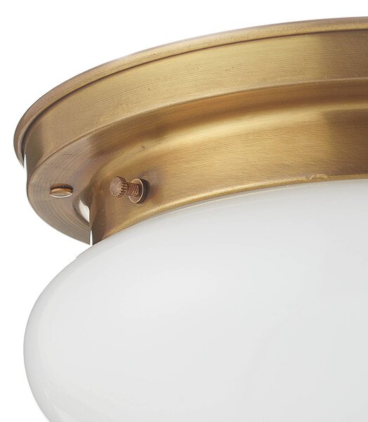 Berliner Messinglampen Lampa sufitowa HARRY, możliwość ściemniania, brązowy / mosiężny, salon / jadalnia, szkło, antyczny