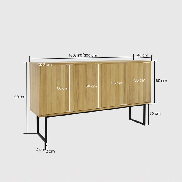 Komoda Young loft I - drewniana, trwała komoda do salonu