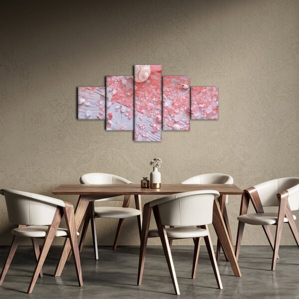 Obraz - Nadmorska atmosfera w różowych odcieniach (125x70 cm)