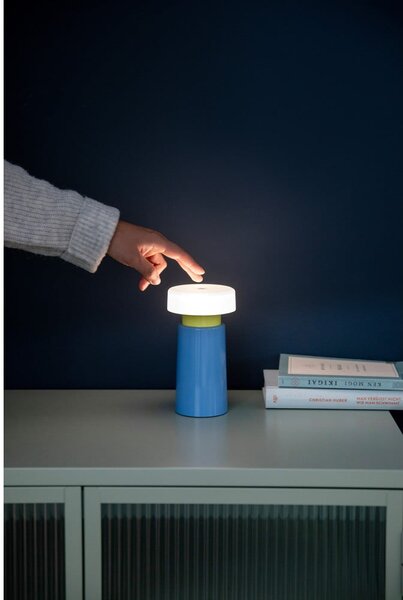 Niebieska lampa stołowa LED ze ściemniaczem (wysokość 17,5 cm) Victoria – Remember