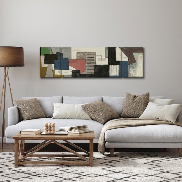 Obraz - Abstrakcja, kubizm (170x50 cm)