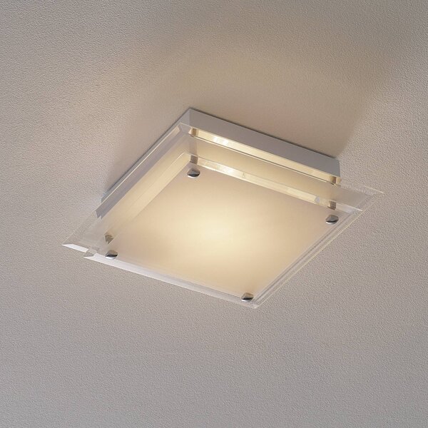 Fabas Luce Lampa sufitowa MAGGIE, możliwość ściemniania, biały / opal, salon / jadalnia, szkło, nowoczesny